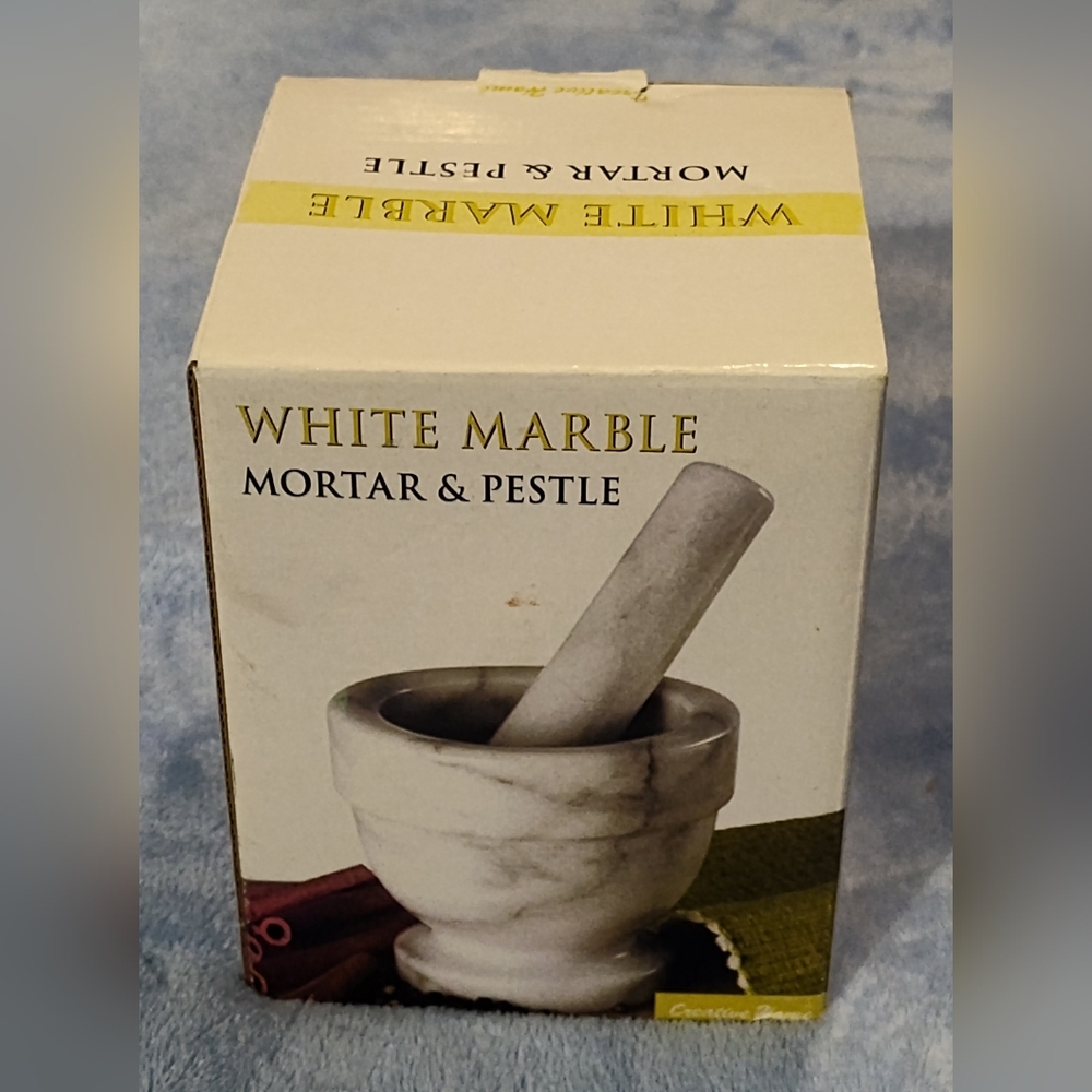 White Marble Mortar & Pestle